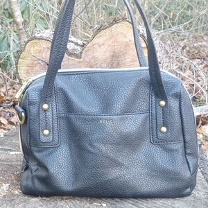 Relic June Black Textured Satchel